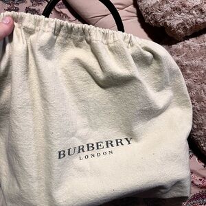Burberry Cream Tote Bag/ canvas